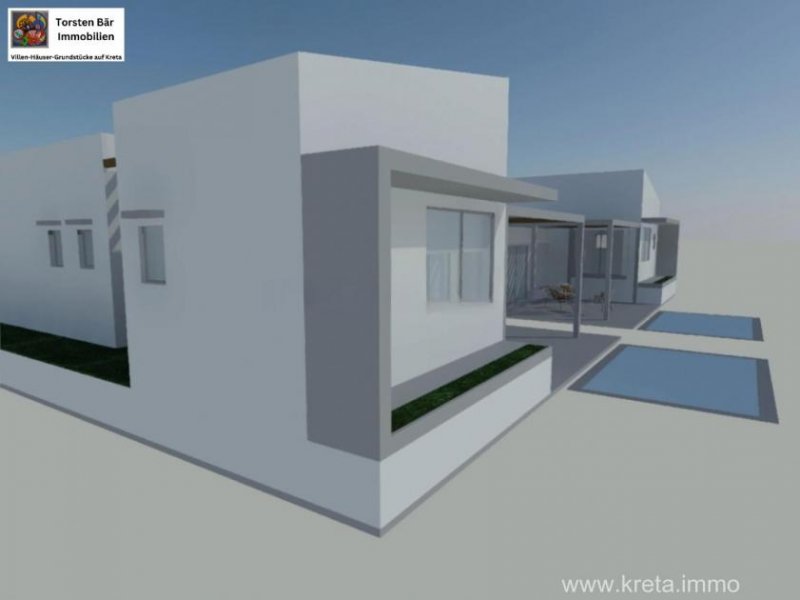 Klima Kreta, Klima Villenprojekt 90m² Wfl. unverbaubarer Meerblick, Pool Haus kaufen